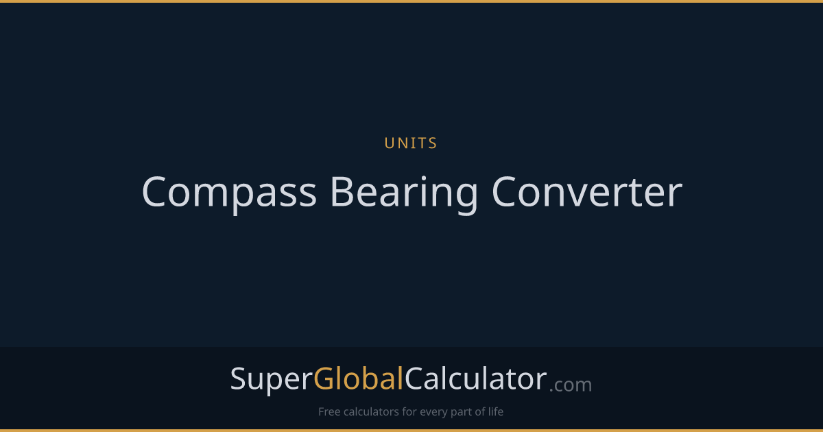 Compass Bearing Converter