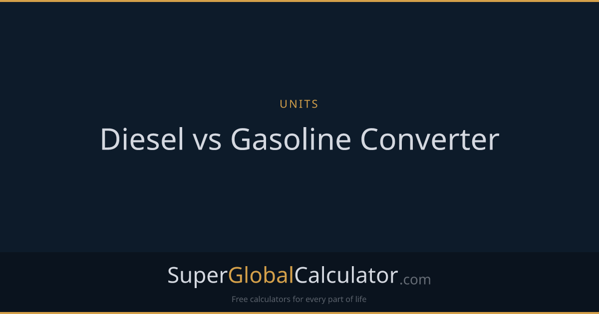 Diesel vs Gasoline Converter