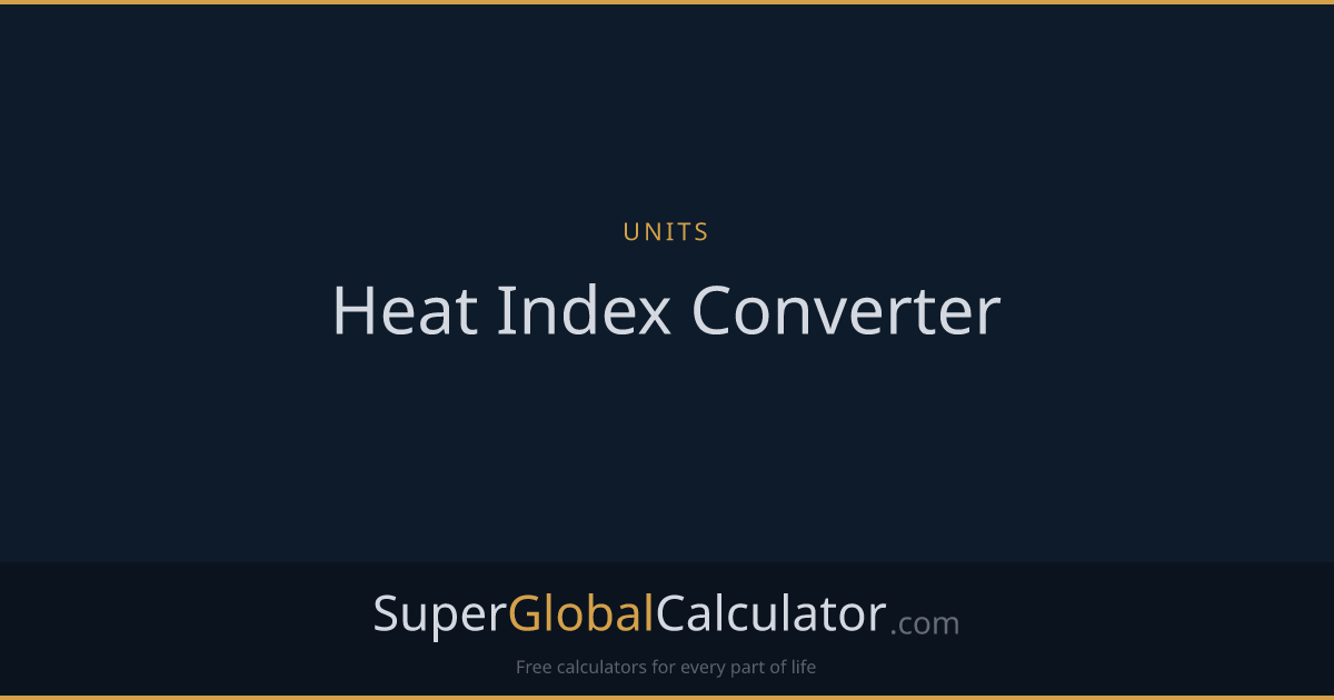Heat Index Converter