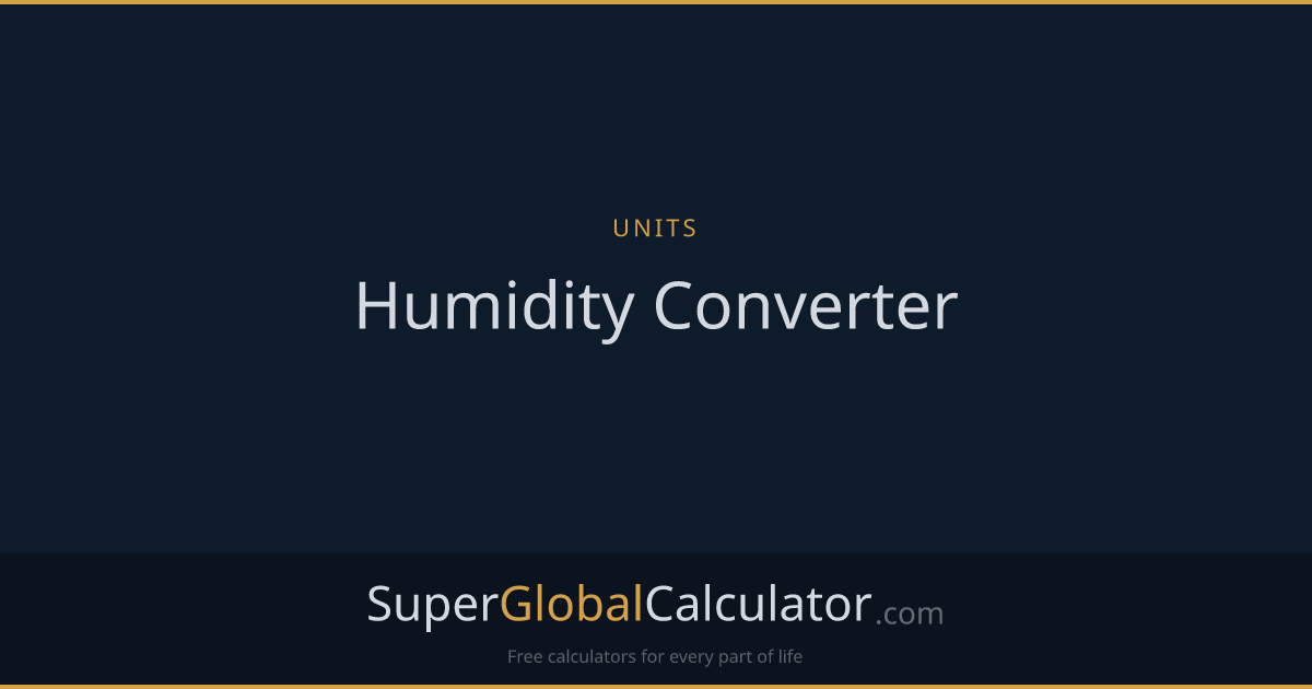 Humidity Converter