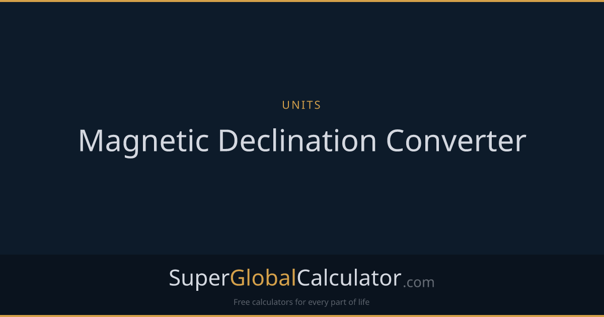 Magnetic Declination Converter
