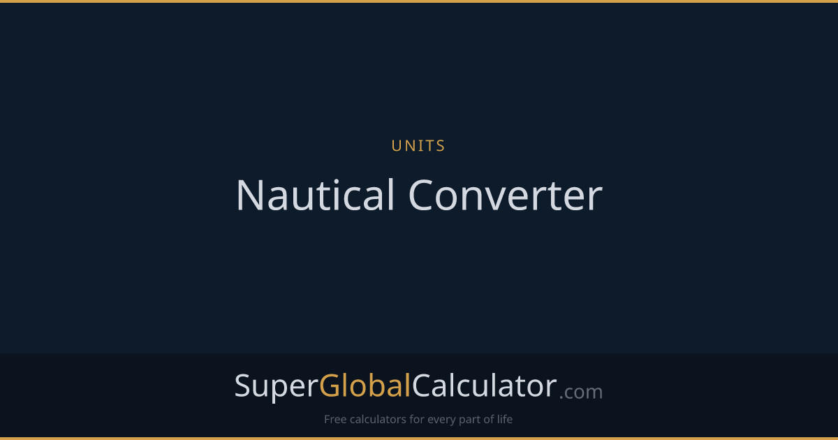 Nautical Converter