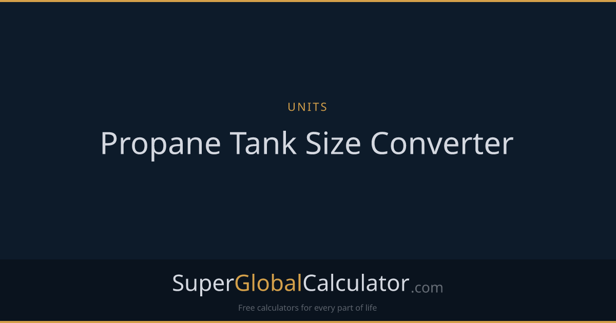 Propane Tank Size Converter