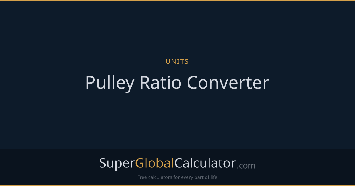 Pulley Ratio Converter