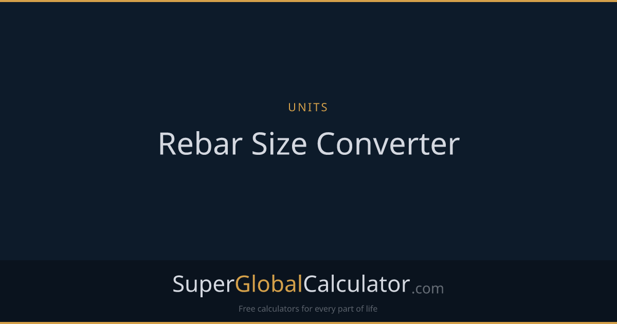Rebar Size Converter