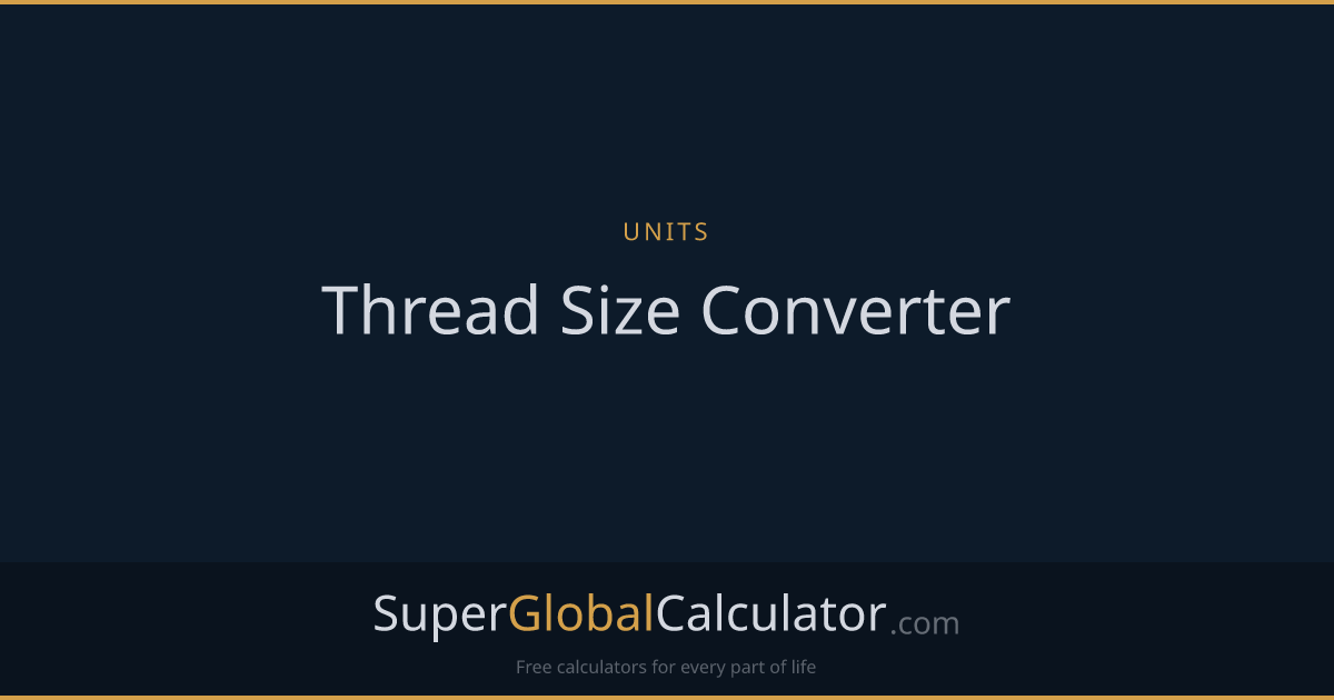 Thread Size Converter
