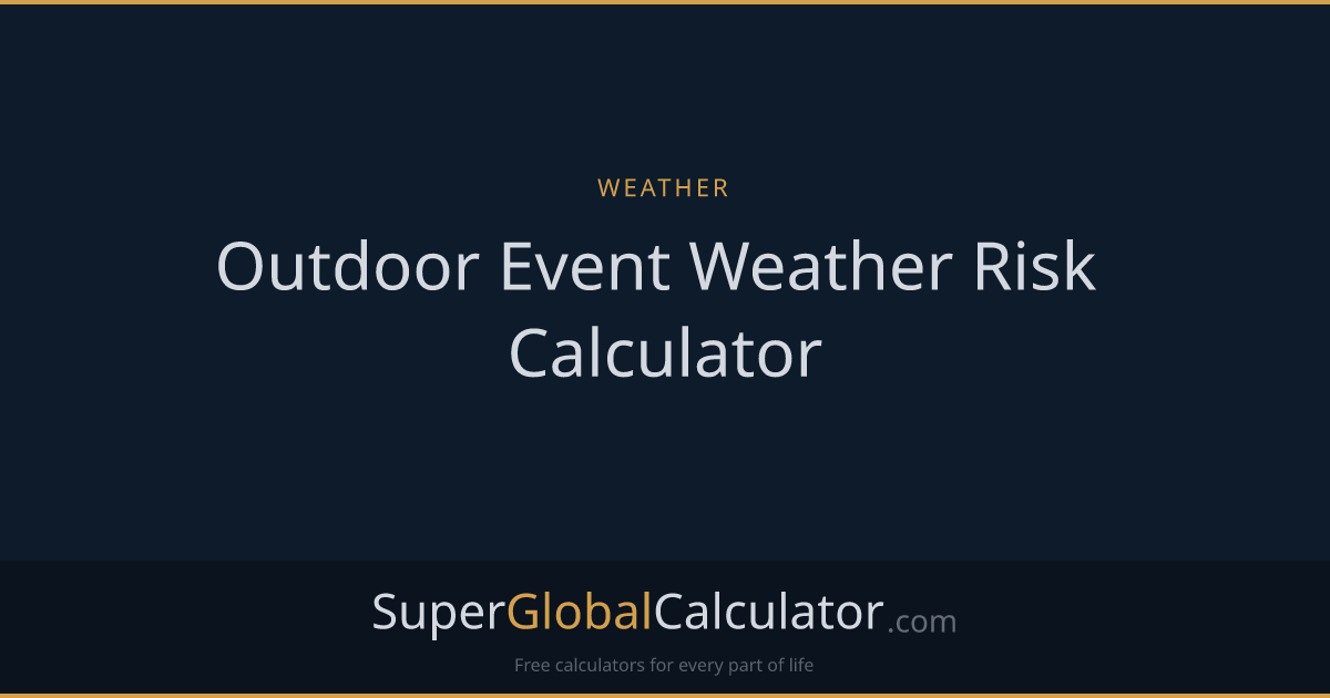 Outdoor Event Weather Risk Calculator